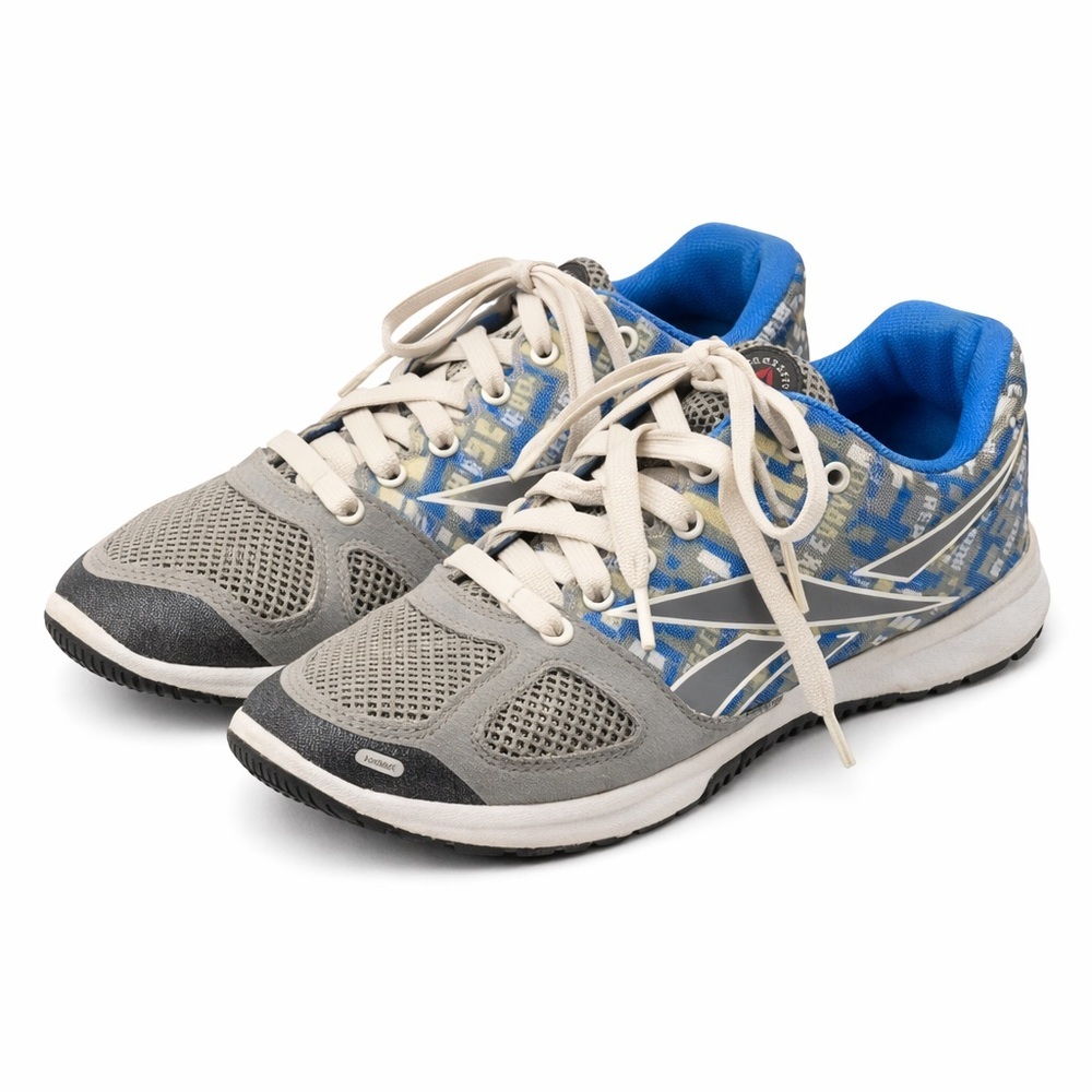 Reebok Nano CrossFit Training Shoes Men’s 6.5 Gray Blue Sneakers